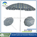 Powder-coated Outdoor Beach Umbrella with thick and solid Steel Shaft and Ribs enhanced beach umbrella